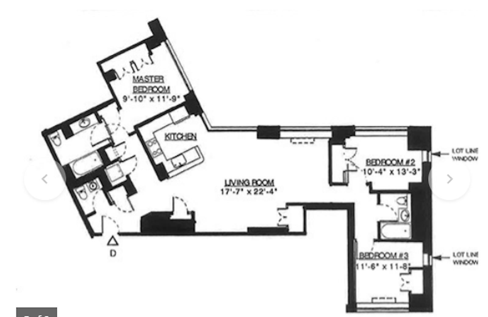 Floorplan for 272 West 107th Street, 12D