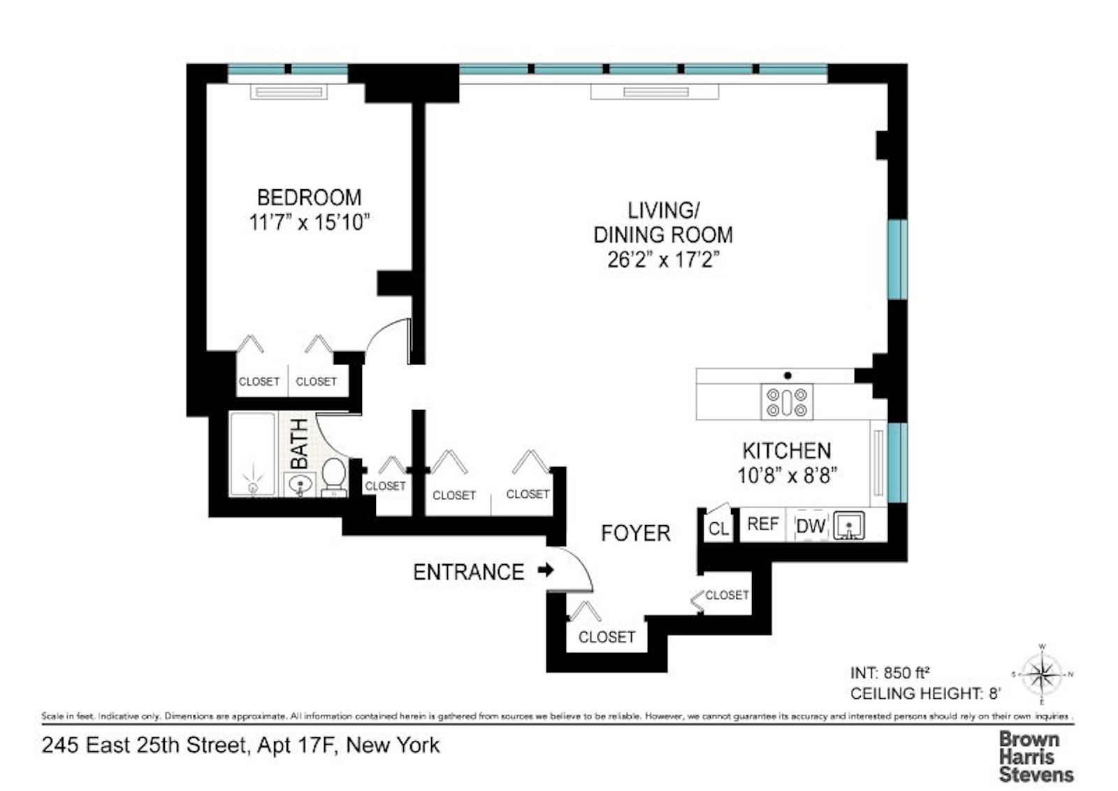 Floorplan for 245 East 25th Street, 17F