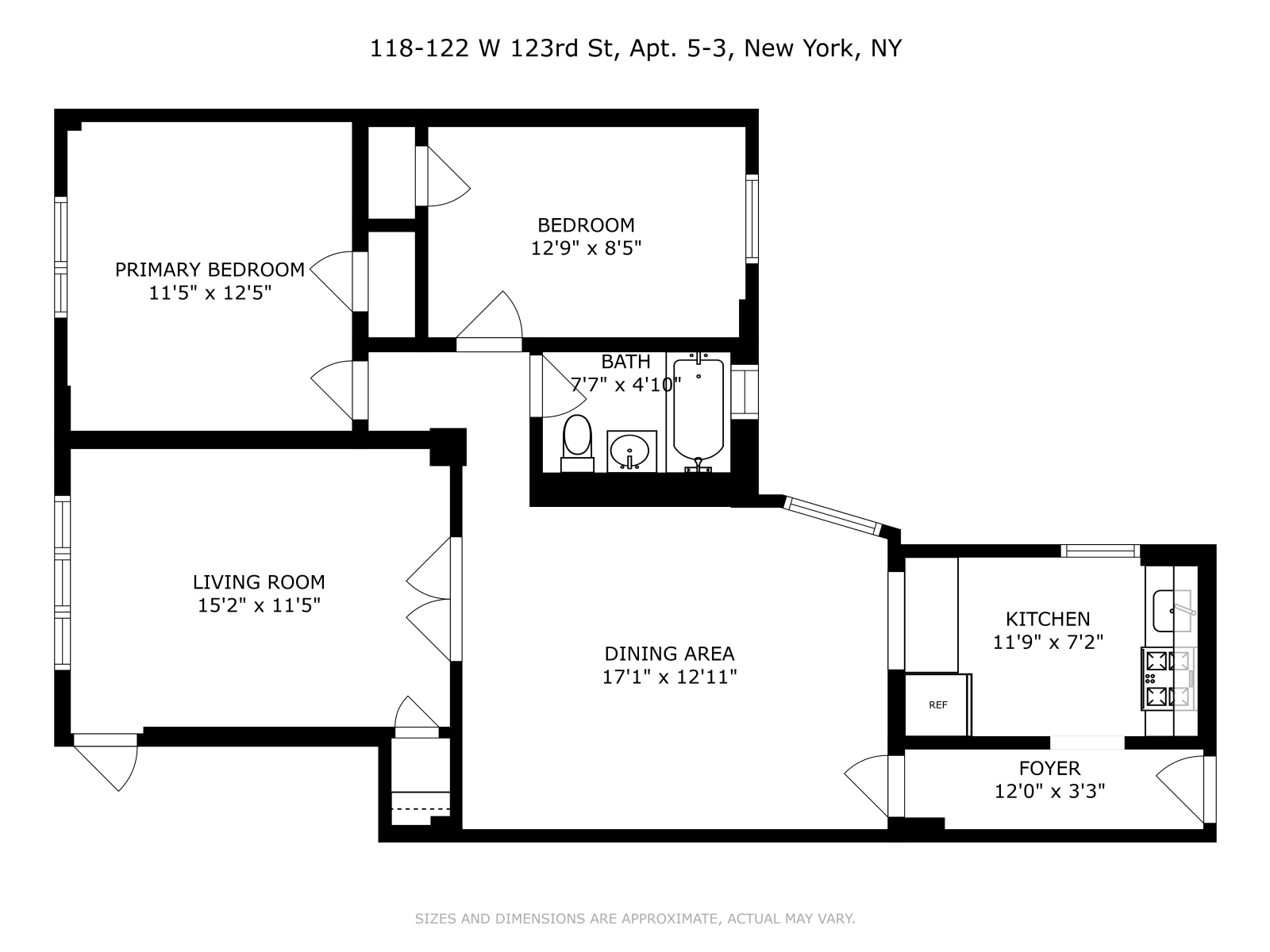 Floorplan for 118 West 123rd Street, 53