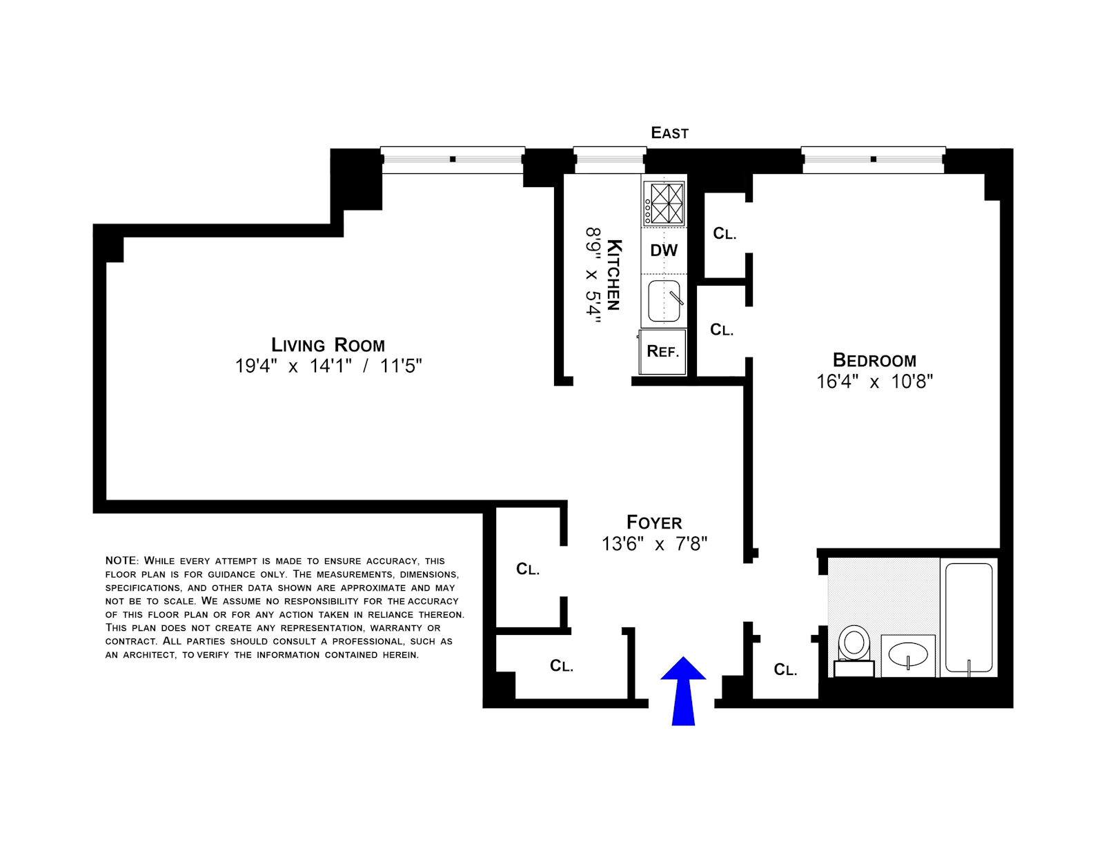 Floorplan for 11 Riverside Drive, 14OW