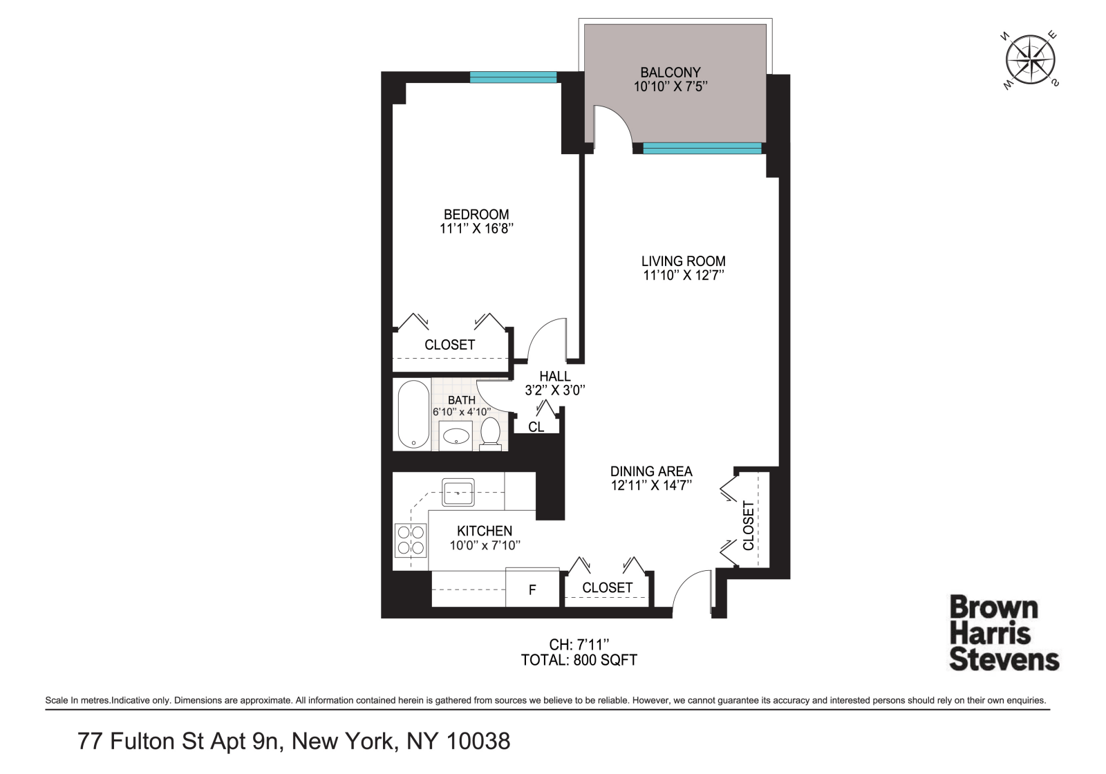 Floorplan for 77 Fulton Street, 9N