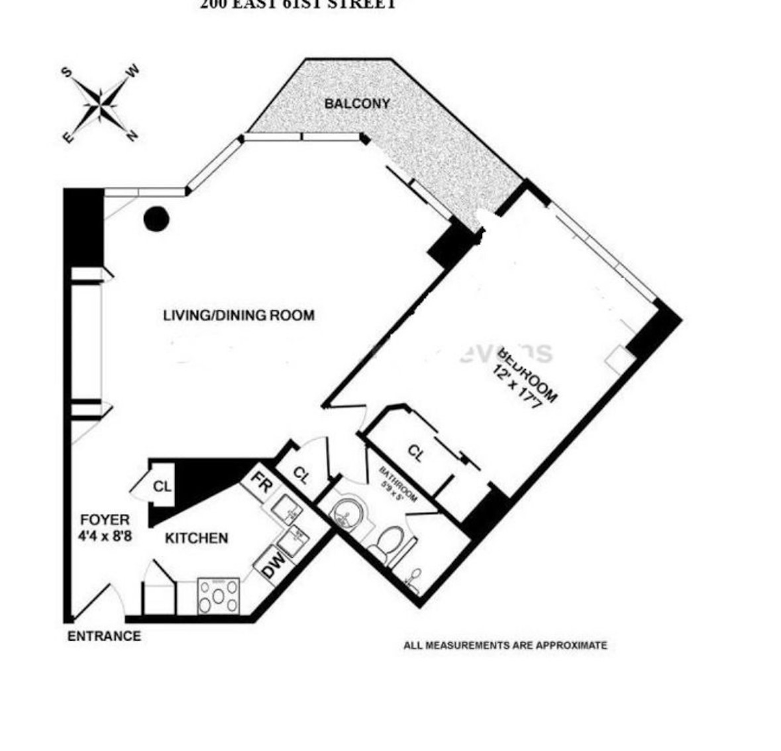 Floorplan for 200 East 61st Street, 15D