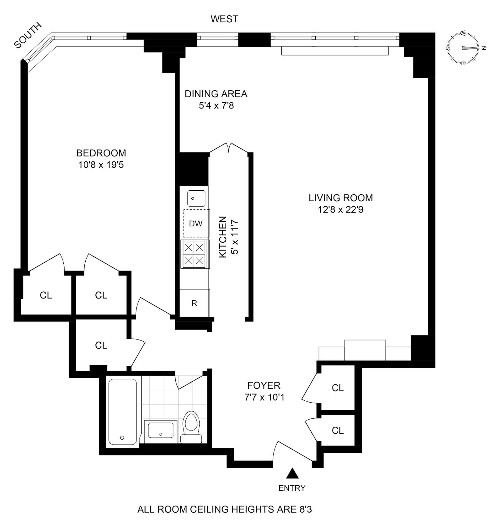 Floorplan for 176 East 77th Street, 8L