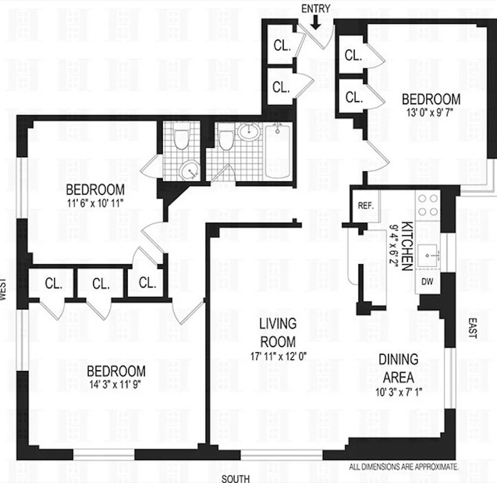 Floorplan for 3103 Fairfield Avenue, 4A