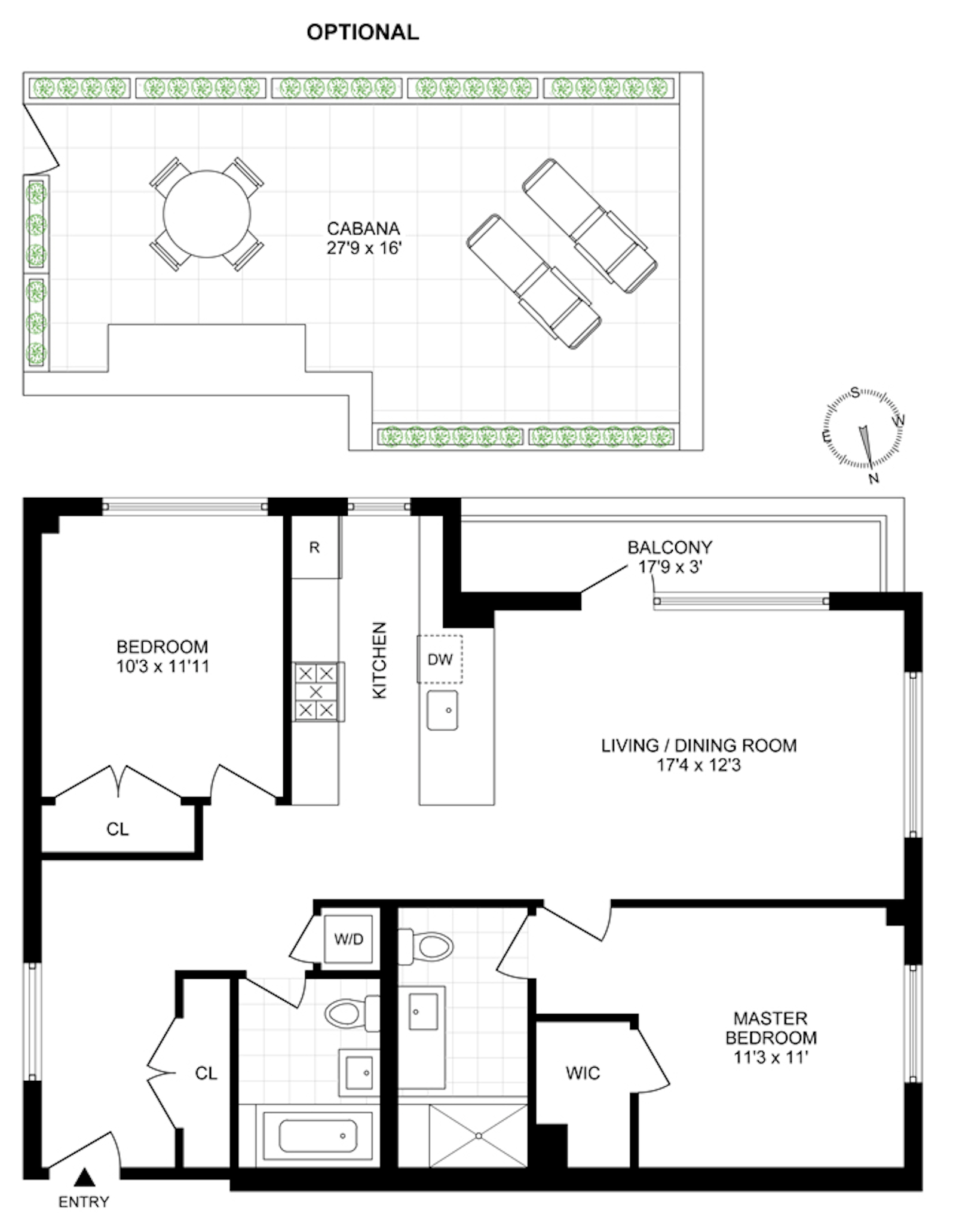 Floorplan for 58 Metropolitan Avenue, 6H