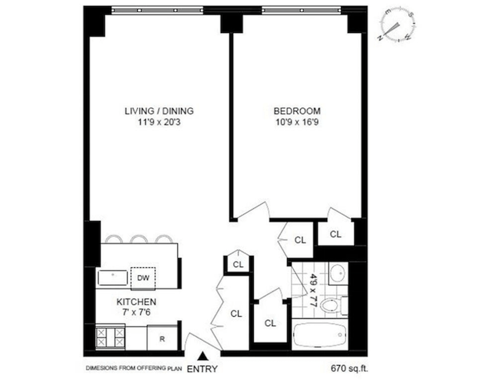Floorplan for 30 West 63rd Street, 8T
