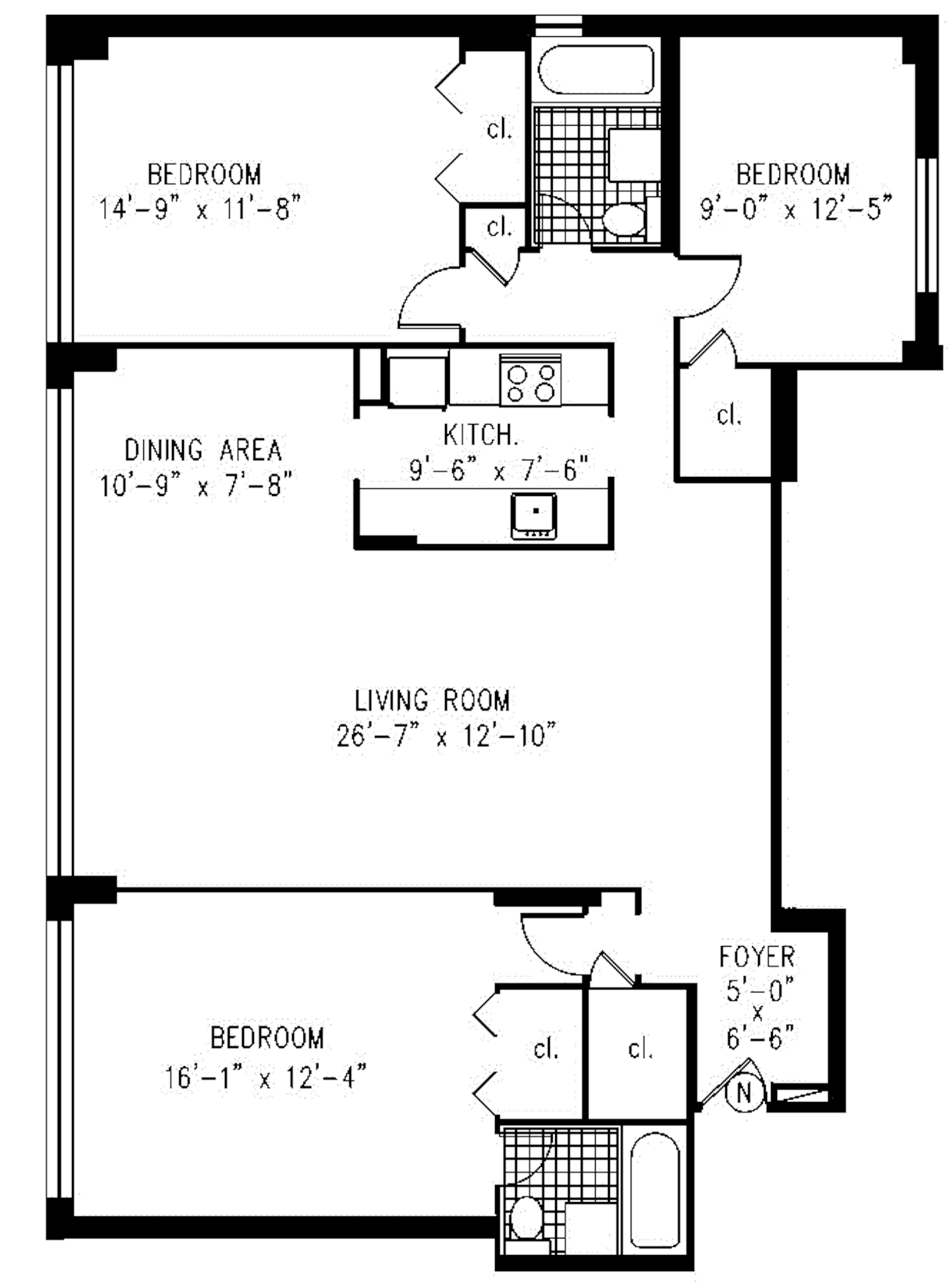 Floorplan for 4 Park Avenue, 20N
