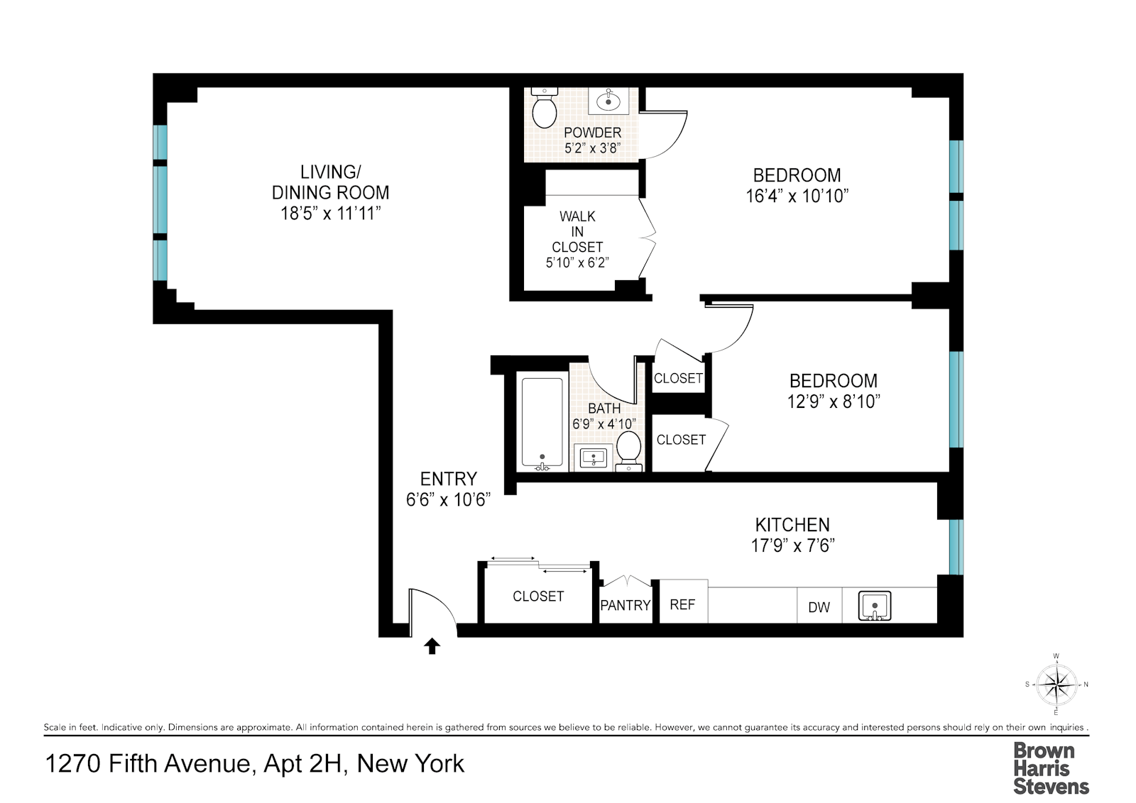 Floorplan for 1270 Fifth Avenue, 2H