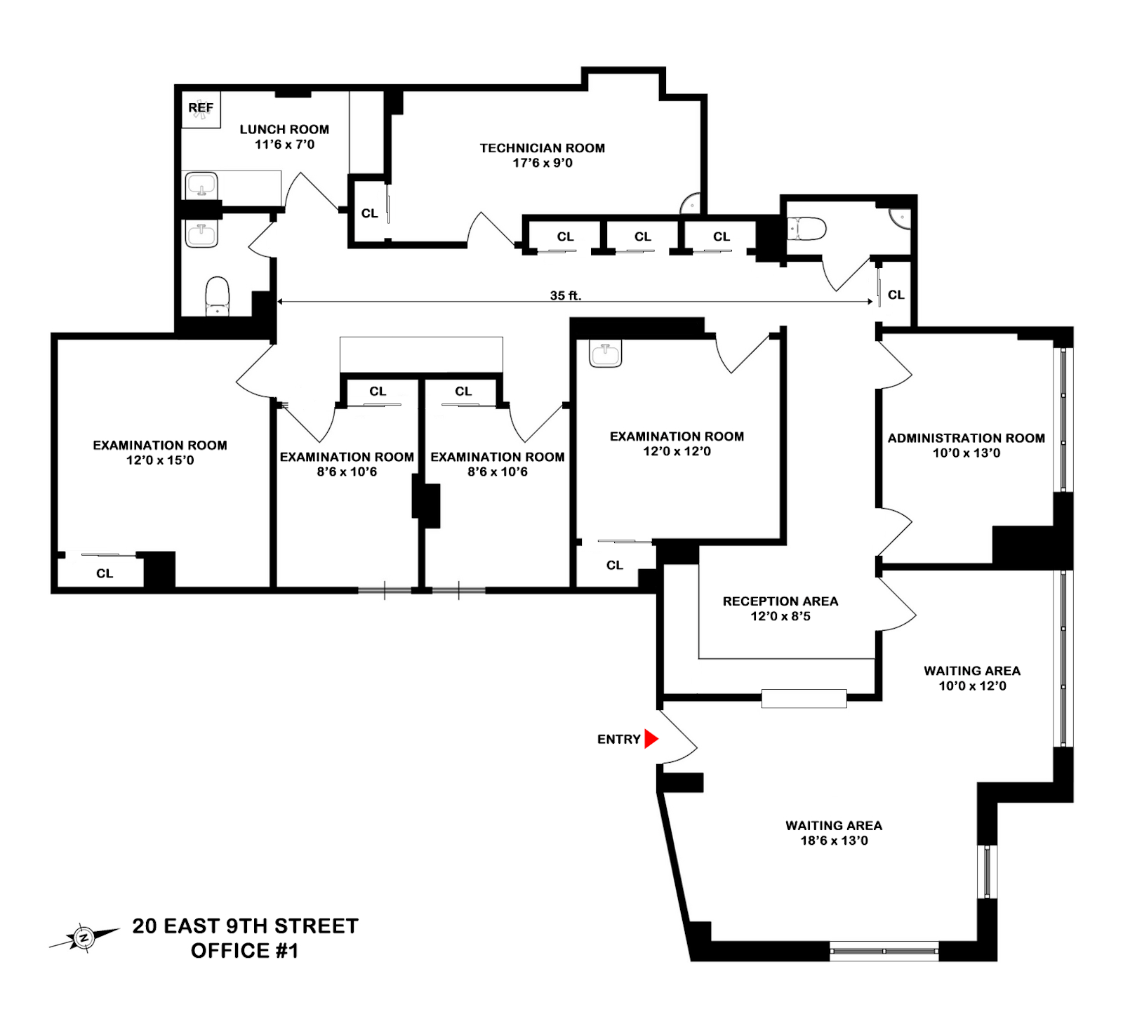 Floorplan for 20 East 9th Street, OFFICE1