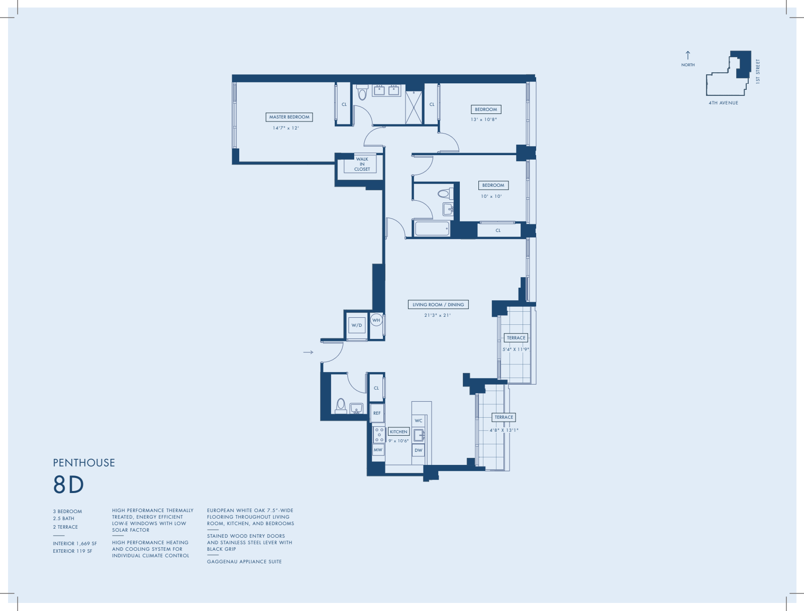 Floorplan for 251 1st Street, PH8D