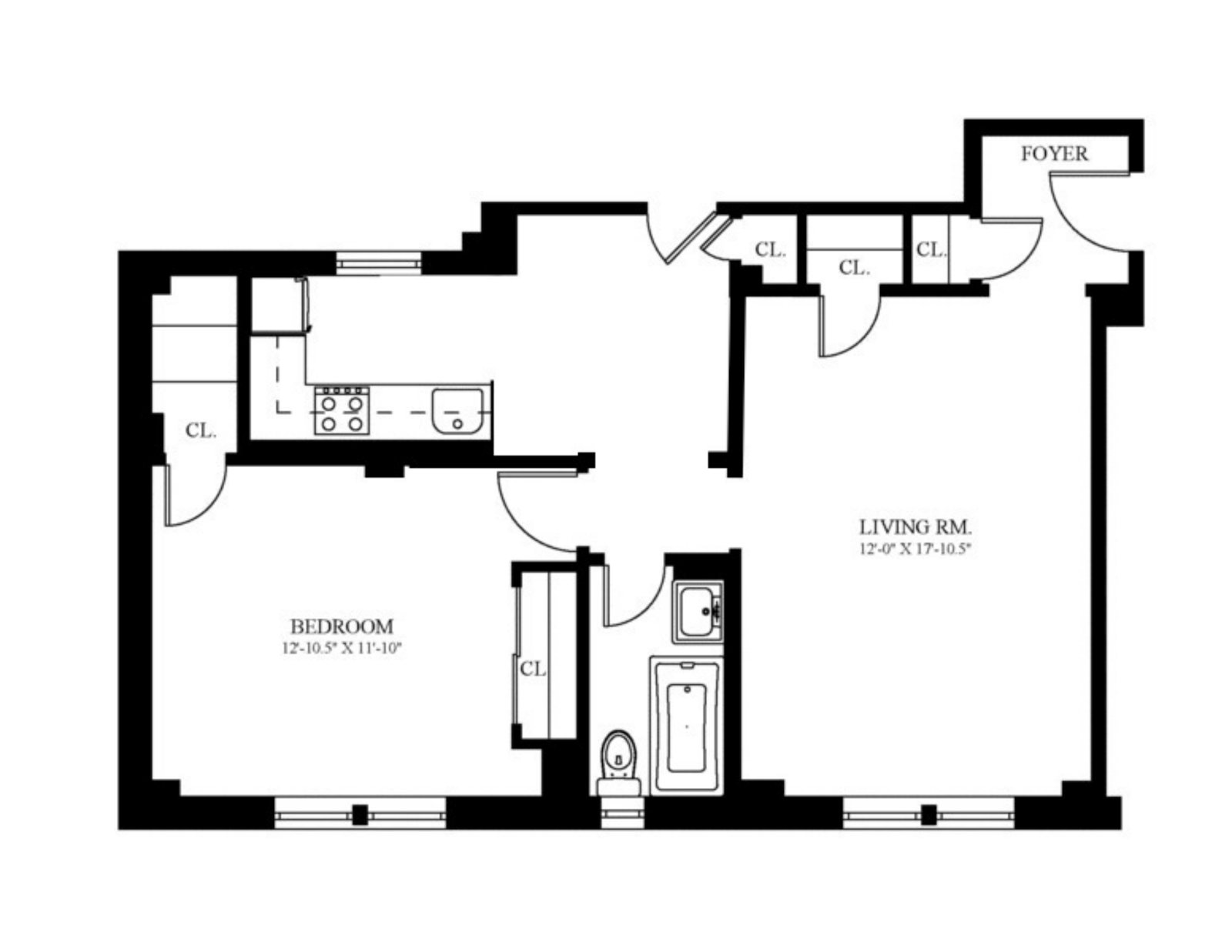 Floorplan for 134 West 93rd Street, 3A