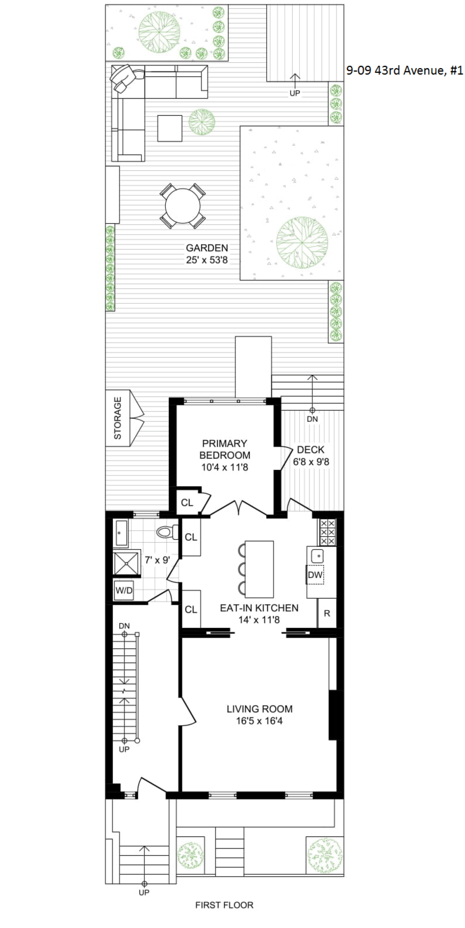 Floorplan for 9-09 43rd Avenue, 1