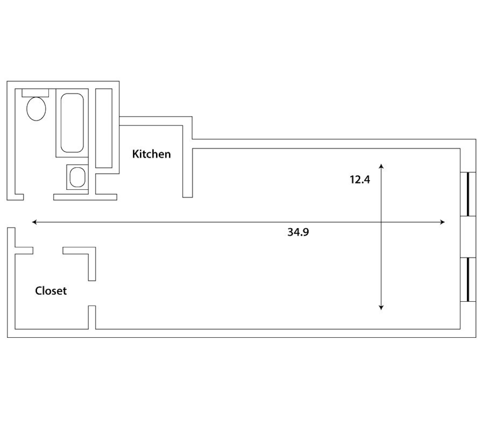 Floorplan for 230 East 52nd Street, 3A
