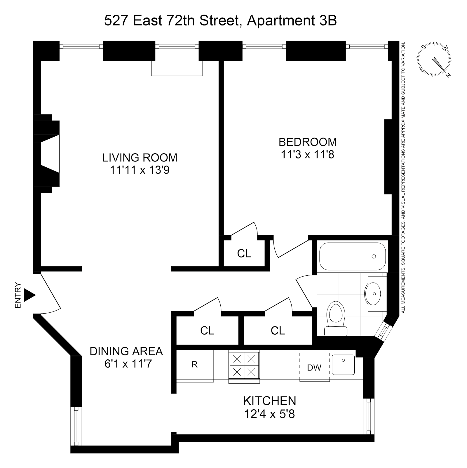 Floorplan for 527 East 72nd Street, 3B