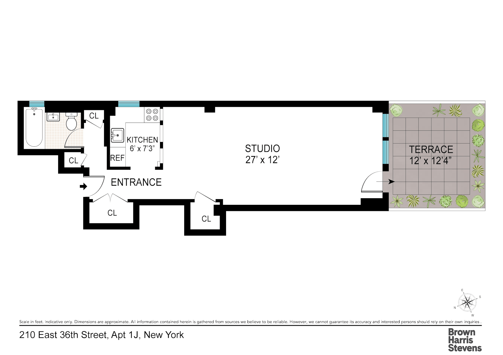 Floorplan for 210 East 36th Street, 1J