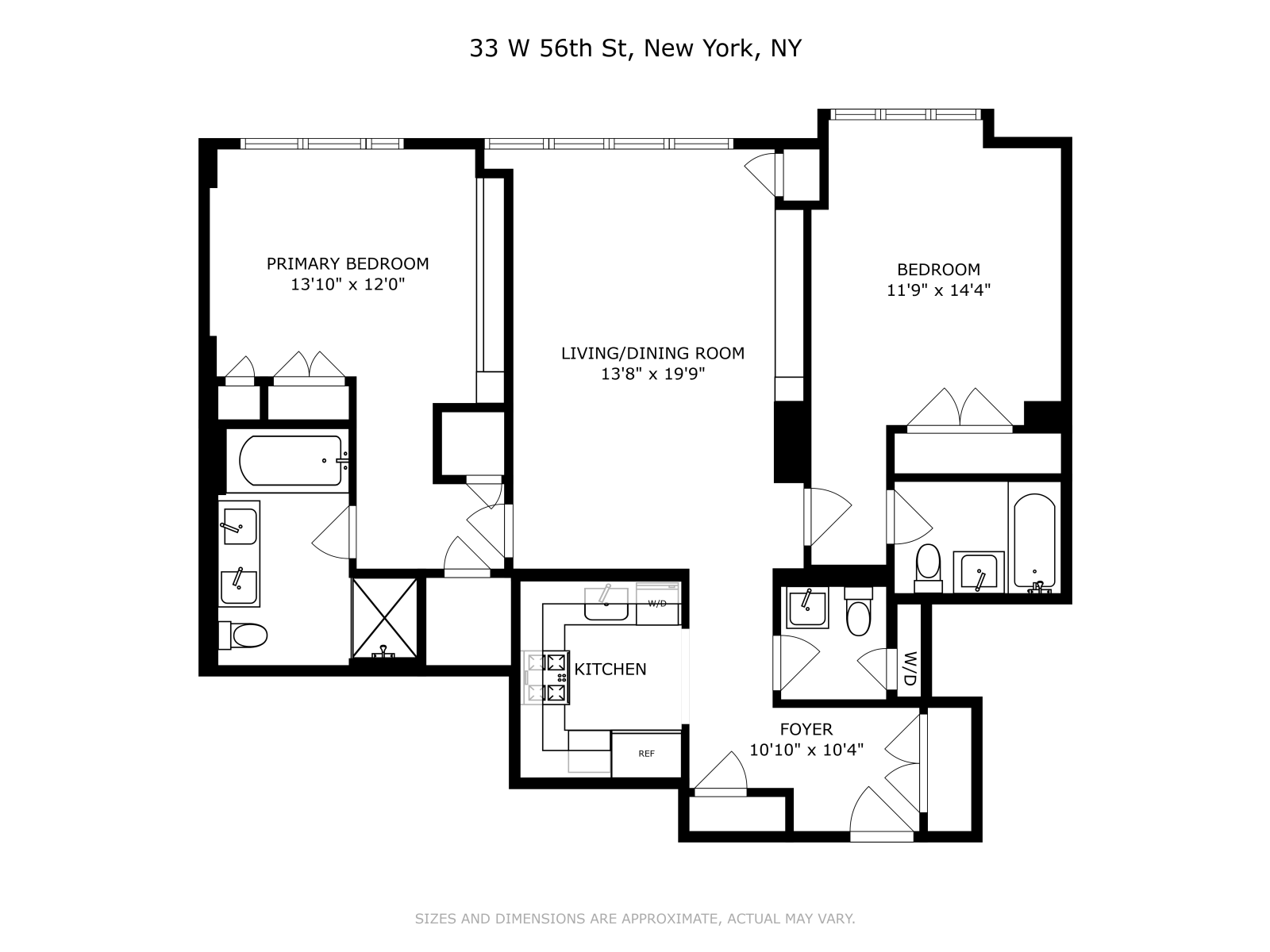 Floorplan for 33 West 56th Street, 5B