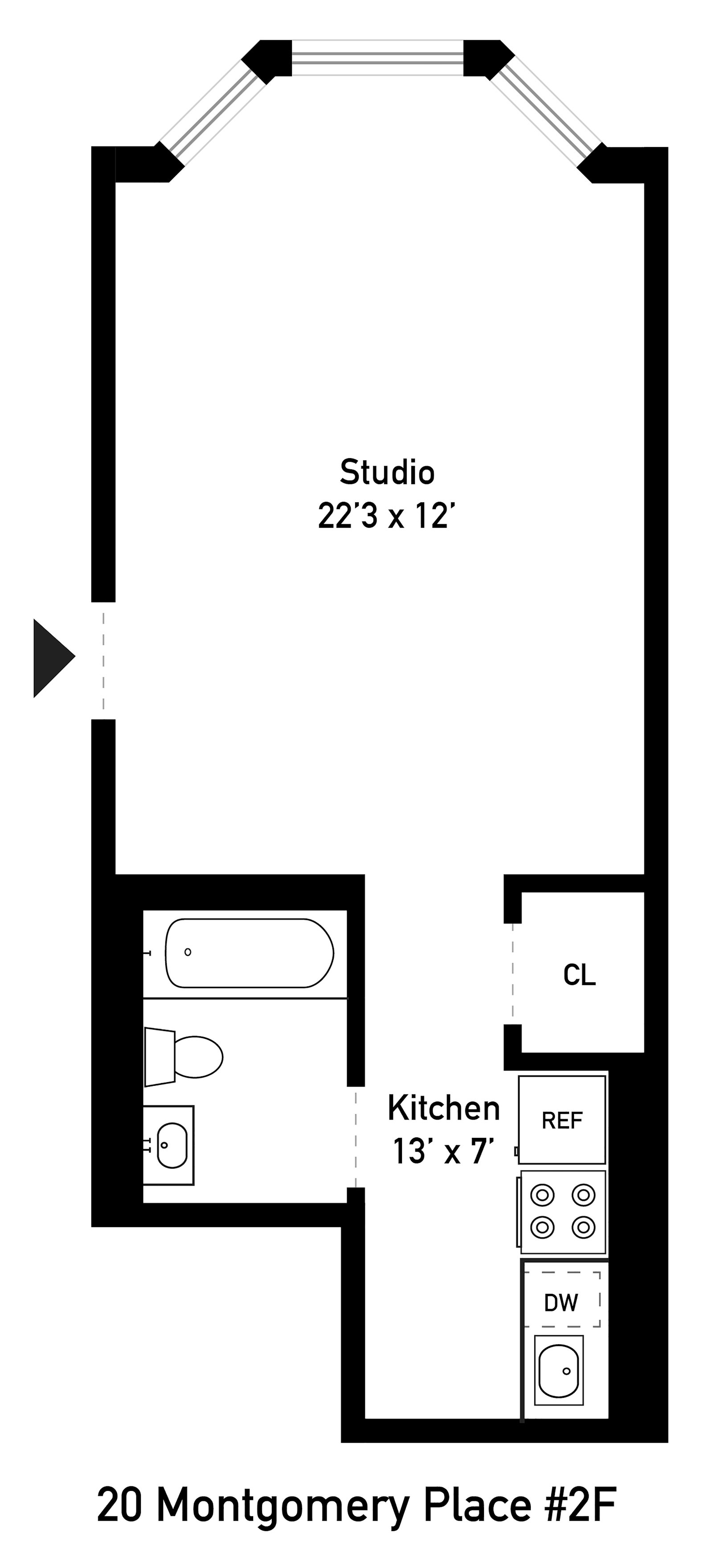 Floorplan for 20 Montgomery Place, 2F