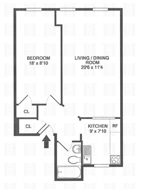 Floorplan for 337 East 54th Street, 2A