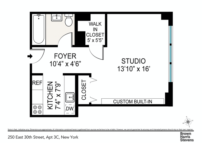 Floorplan for 250 East 30th Street, 3C