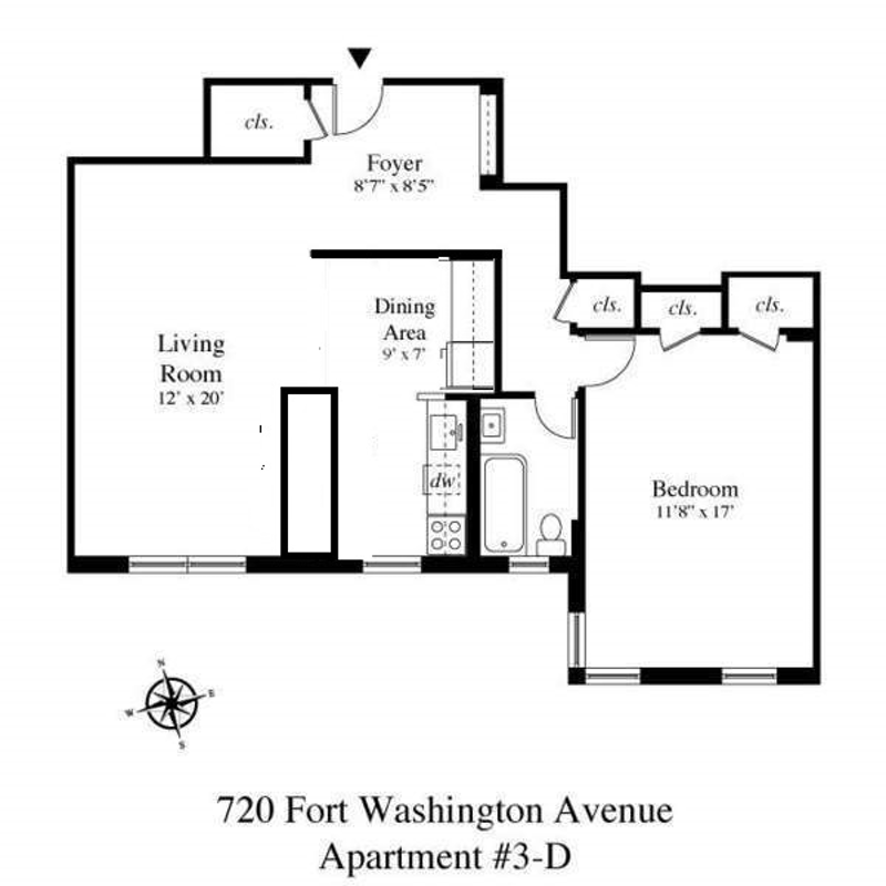 Floorplan for 720 Ft Washington Avenue, 3D