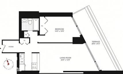 1991 Broadway 6C, Upper West Side, NYC - 1 Bedrooms  
1 Bathrooms  
3 Rooms - 