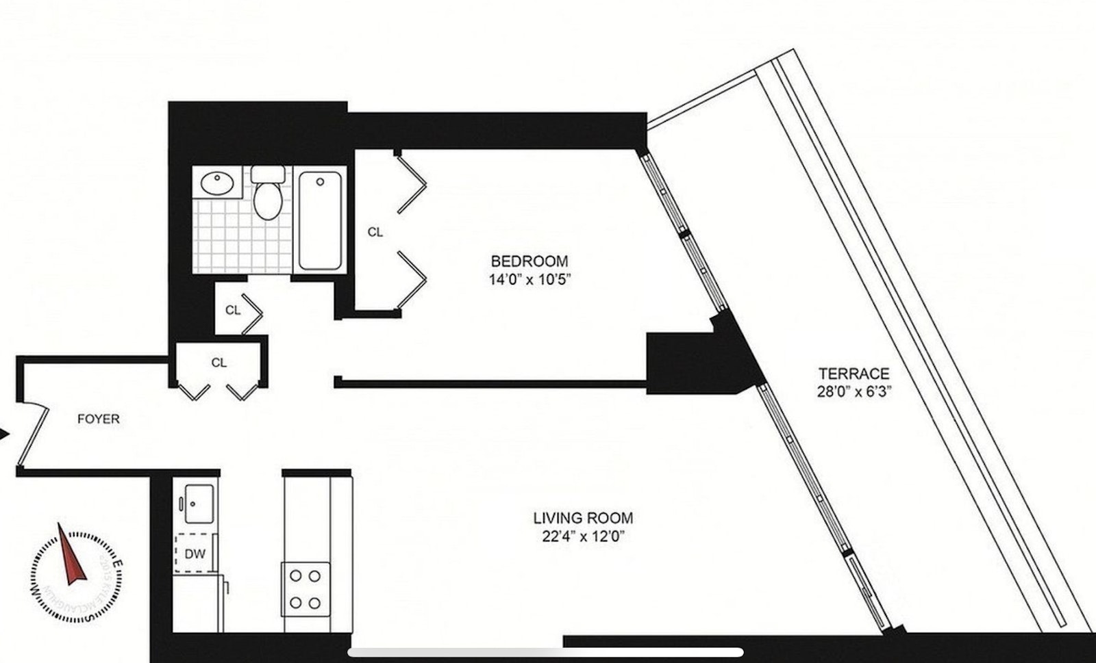 Photo 1 of 1991 Broadway 6C, Upper West Side, NYC, $4,850, Web #: 23519388